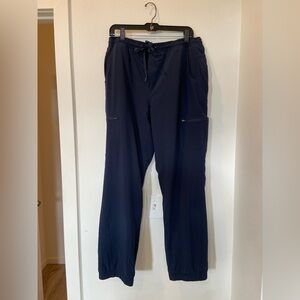 L. L. Bean Fleece Lined Joggers Green Plaid Navy Blue Size 16 Women’s